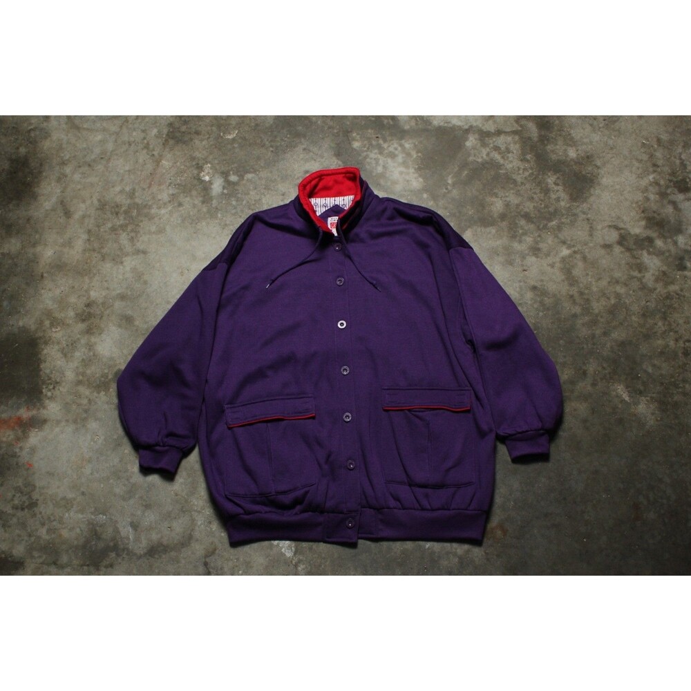 Vintage 90's Rock Creek Sweatshirt Oversized Purple Coat - Large